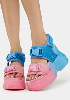 Anthony Wang Pink Peach Platform Sandals