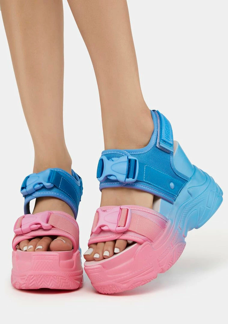 Buy โ Anthony Wang Pink Peach Platform ๐ฉด Sandals โ๏ธ 2 Anthony Wang Pink Peach Platform Sandals