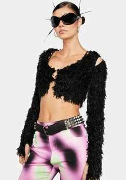 Somewhere Nowhere Fuzz Cut Out Top