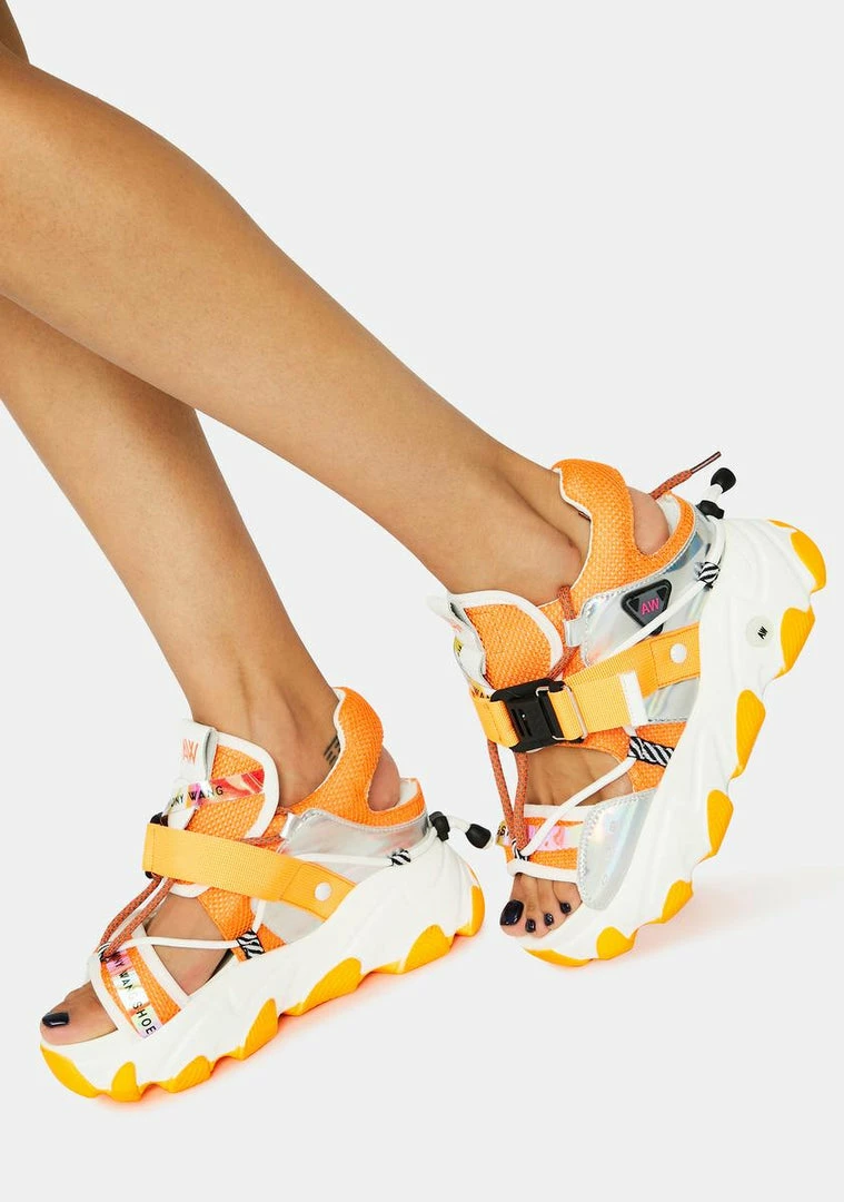 Outlet 🧨 Anthony Wang Orange Dragon Fruit 🩴 Sandals ❤️ 2 Anthony Wang Orange Dragon Fruit Sandals
