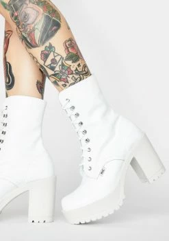 ROC Boots Australia White Lush Ankle Boots Boots & Booties