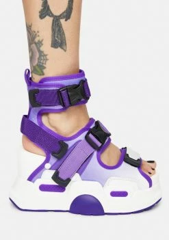 Anthony Wang Purple Mulberry Platform Sandals