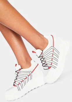 Anthony Wang White Durian Platform Sneakers Platforms