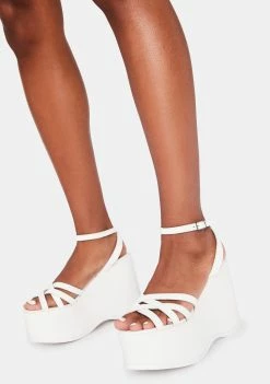ROC Boots Australia White Roxie Platform Sandals Platforms