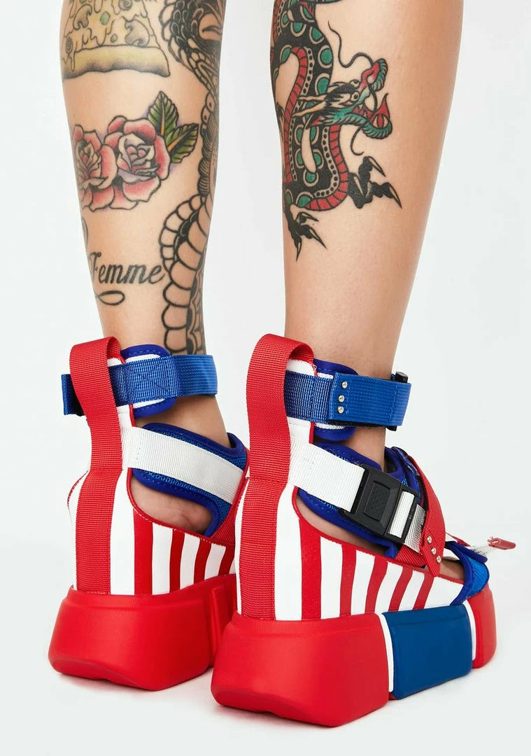Cheap π₯ Anthony Wang Platforms Americana Star Light Star Brite Platform π©΄ Sandals π 4 Anthony Wang Platforms Americana Star Light Star Brite Platform Sandals