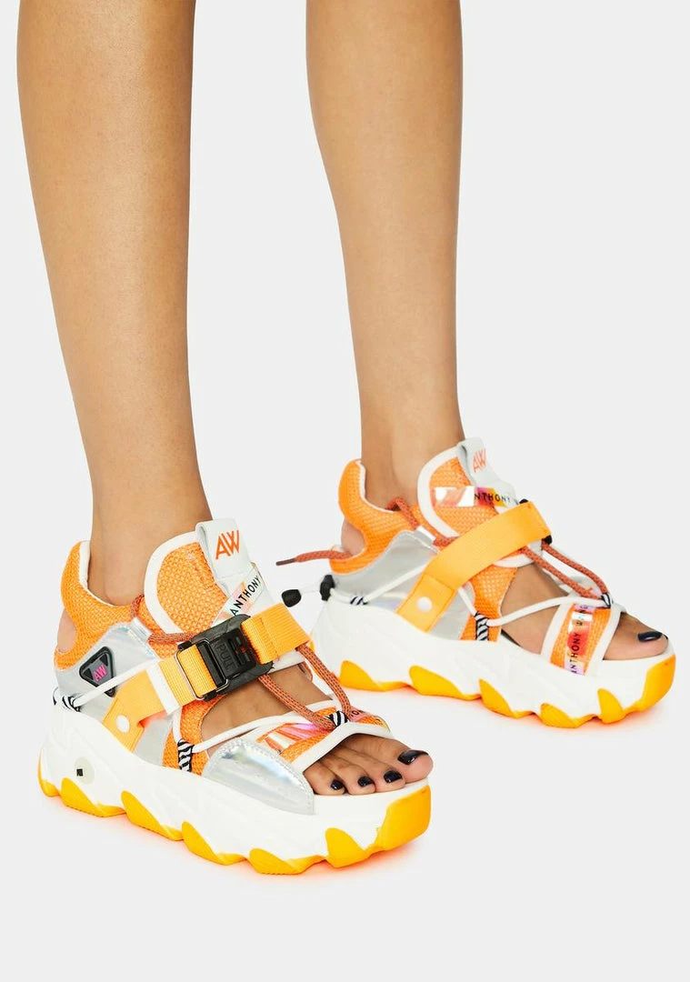 Outlet 🧨 Anthony Wang Orange Dragon Fruit 🩴 Sandals ❤️ 1 Anthony Wang Orange Dragon Fruit Sandals