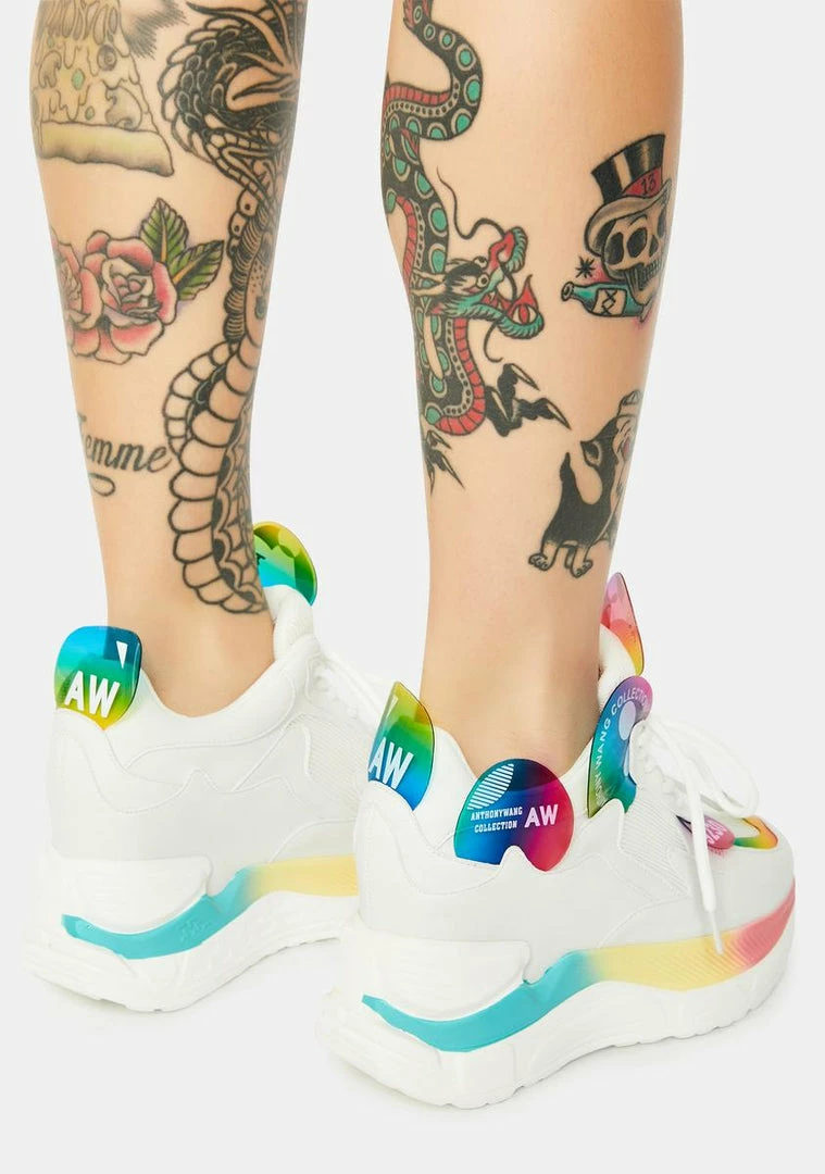 New ๐งจ Anthony Wang White Raisin 2 Chunky Wedge ๐ Sneakers ๐คฉ 4 Anthony Wang White Raisin 2 Chunky Wedge Sneakers