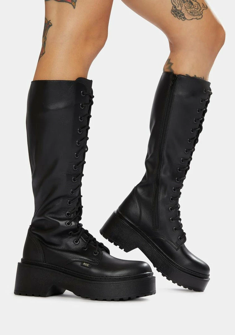Top 10 🔥 ROC 🥾 Boots Australia Tulsa Leather Calf-High 🥾 Boots 🎁 3 ROC Boots Australia Tulsa Leather Calf-High Boots