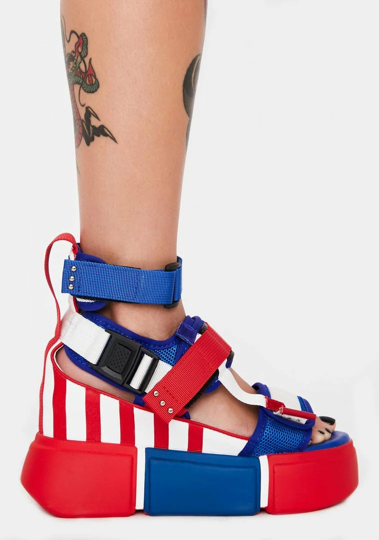 Cheap π₯ Anthony Wang Platforms Americana Star Light Star Brite Platform π©΄ Sandals π 2 Anthony Wang Platforms Americana Star Light Star Brite Platform Sandals