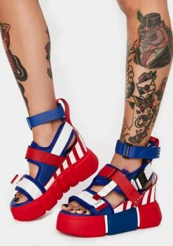 Anthony Wang Platforms Americana Star Light Star Brite Platform Sandals