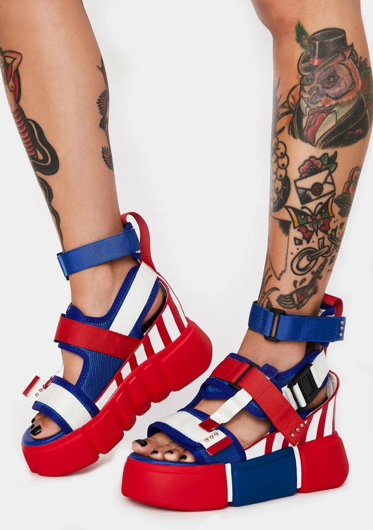 Cheap π₯ Anthony Wang Platforms Americana Star Light Star Brite Platform π©΄ Sandals π 1 Anthony Wang Platforms Americana Star Light Star Brite Platform Sandals