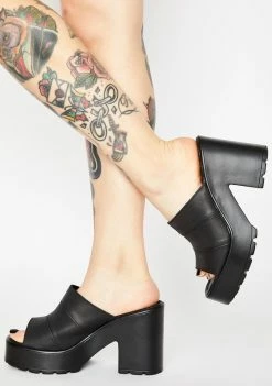 ROC Boots Australia Black Minx Block Heels