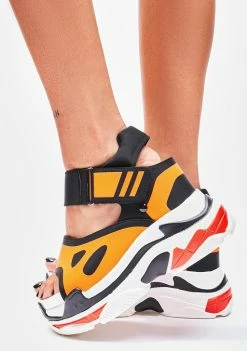 Anthony Wang Orange Watch Me Glow Platform Sandals