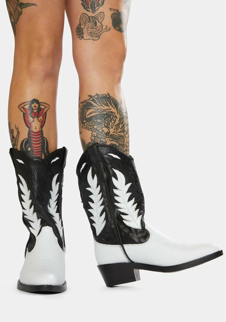Top 10 🎉 ROC 🥾 Boots Australia India Two-Tone Leather Cowboy 🥾 Boots 🥾 Boots & Booties 😀 3 ROC Boots Australia India Two-Tone Leather Cowboy Boots Boots & Booties