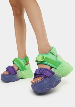 Anthony Wang Platforms Purple Peach Platform Sandals