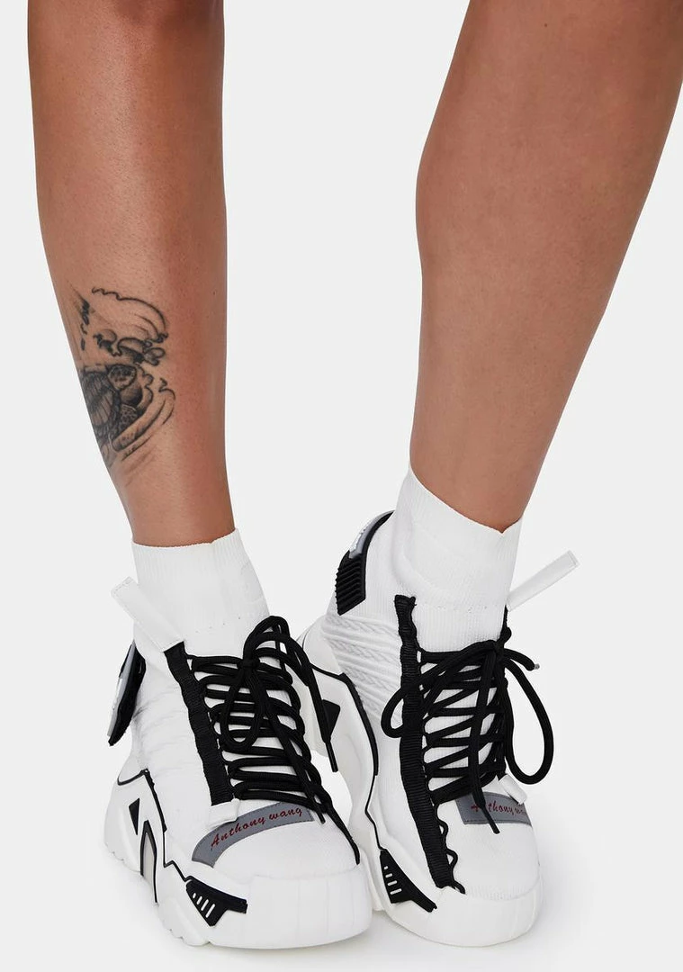 Promo ๐ฏ Anthony Wang White Clout Chasin' Platform ๐ Sneakers ๐ฅฐ 3 Anthony Wang White Clout Chasin' Platform Sneakers