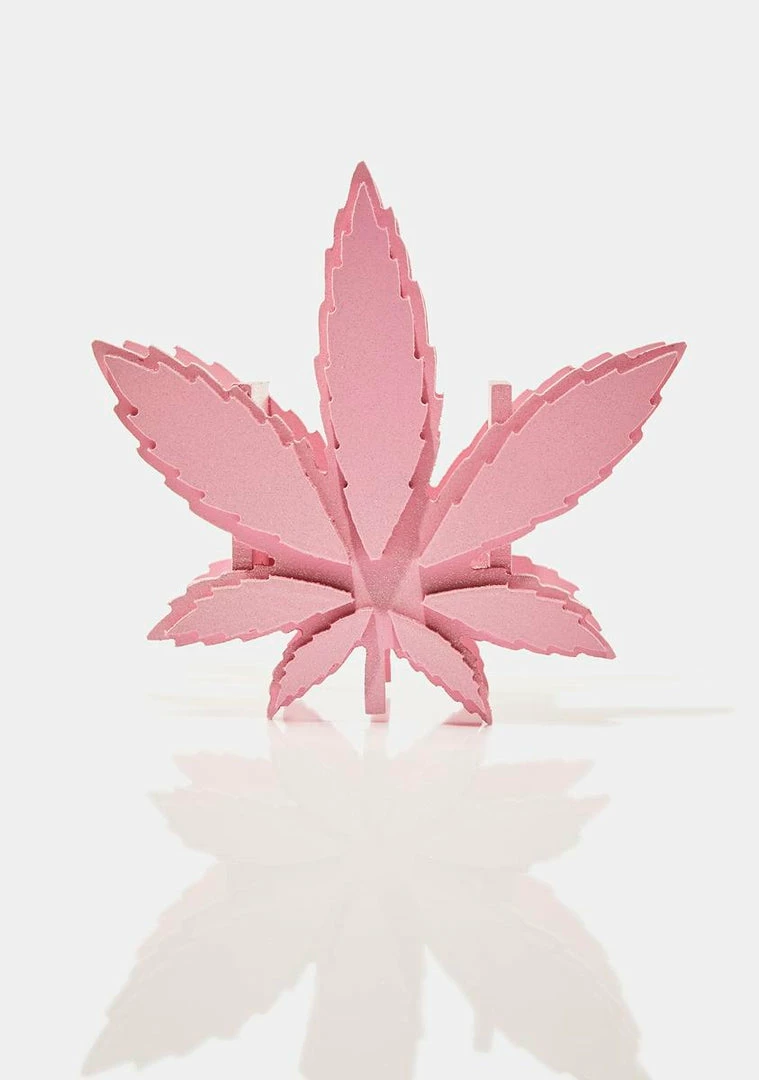 Hot Sale ๐ For Her Vanity Makeup Bags Pink Weed Leaf Brush Organizer ๐ 2 For Her Vanity Makeup Bags Pink Weed Leaf Brush Organizer