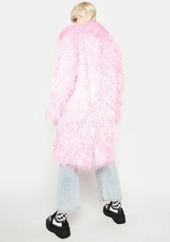Flash Sale 🧨 Somewhere Nowhere Pink Genki Faux Fur 🧥 Coat 🧨 7 Somewhere Nowhere Pink Genki Faux Fur Coat