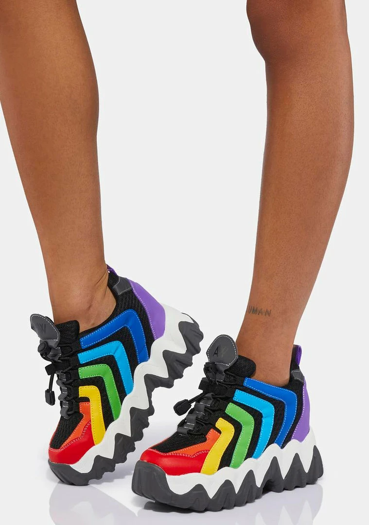 Deals 🔔 Anthony Wang Rainbow Chevron Blackberry 👟 Sneakers Platforms 🛒 2 Anthony Wang Rainbow Chevron Blackberry Sneakers Platforms