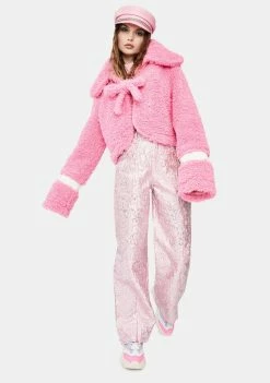 Somewhere Nowhere My Little Fluffy Bow Jacket Outerwear