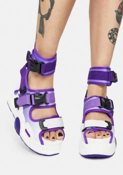 Anthony Wang Purple Mulberry Platform Sandals