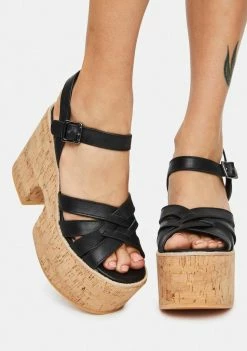 ROC Boots Australia Platforms Paige Cork Platform Sandals