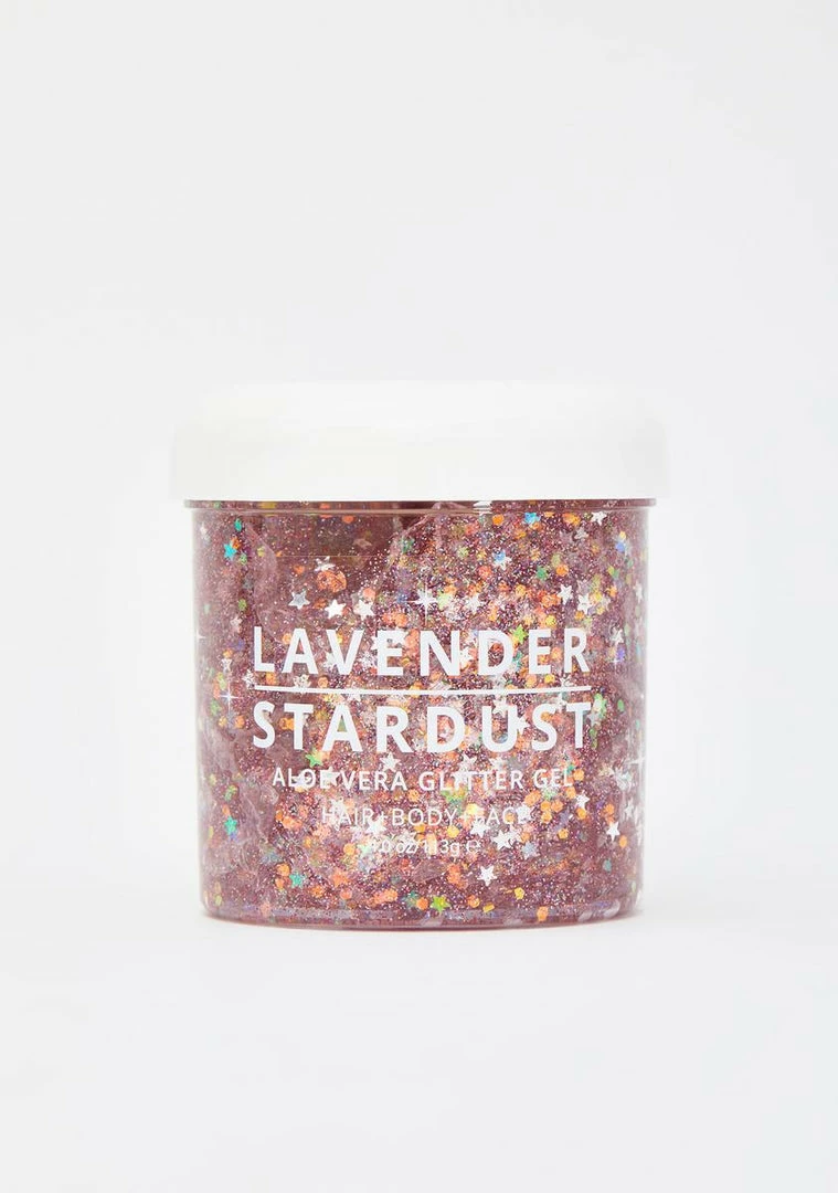 New ๐ฏ Lavender Stardust Rose Quartz Aloe Vera Glitter Gel Face & Body โ 1 Lavender Stardust Rose Quartz Aloe Vera Glitter Gel Face & Body