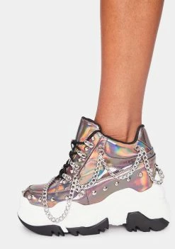 Anthony Wang Platforms Pewter Space Candy Platform Sneakers