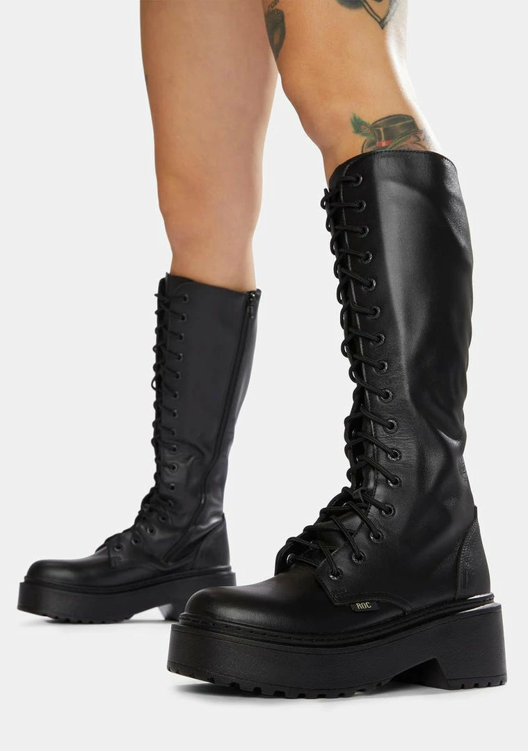 Top 10 🔥 ROC 🥾 Boots Australia Tulsa Leather Calf-High 🥾 Boots 🎁 1 ROC Boots Australia Tulsa Leather Calf-High Boots