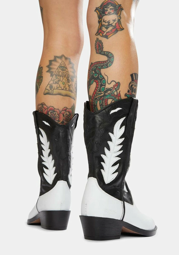 Top 10 🎉 ROC 🥾 Boots Australia India Two-Tone Leather Cowboy 🥾 Boots 🥾 Boots & Booties 😀 4 ROC Boots Australia India Two-Tone Leather Cowboy Boots Boots & Booties