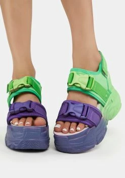 Anthony Wang Platforms Purple Peach Platform Sandals