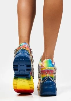 Anthony Wang Rainbow Space Candy Platform Sneakers