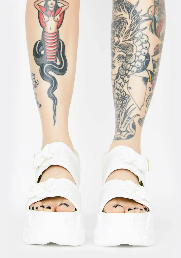 New 🧨 Anthony Wang White Peach Platform 🩴 Sandals Platforms ❤️ 3 Anthony Wang White Peach Platform Sandals Platforms