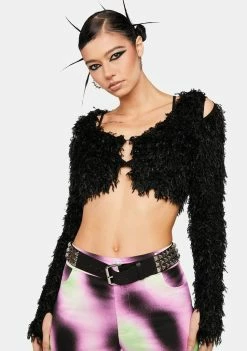 Somewhere Nowhere Fuzz Cut Out Top