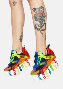 Anthony Wang Platforms Rainbow Damson Sneaker