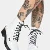 ROC Boots Australia Boots & Booties Chisel White Leather Combat Boots