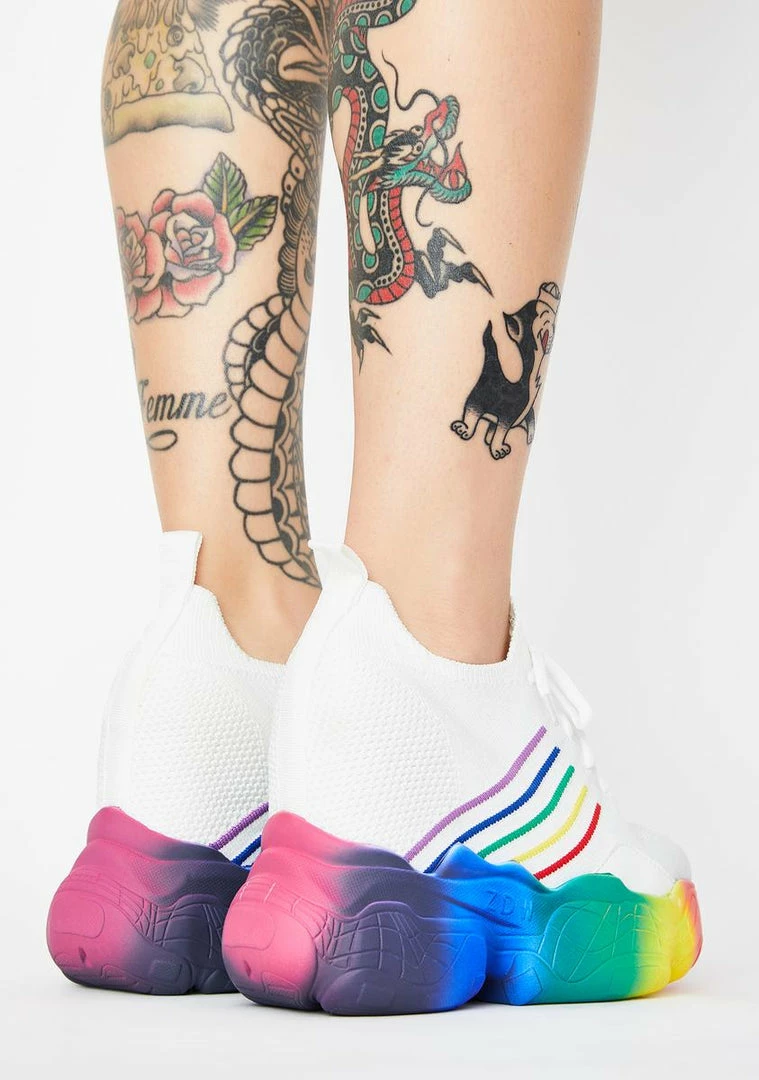 Cheap โญ Anthony Wang White Euphoria Ecstasy Platform ๐ Sneakers ๐ 4 Anthony Wang White Euphoria Ecstasy Platform Sneakers