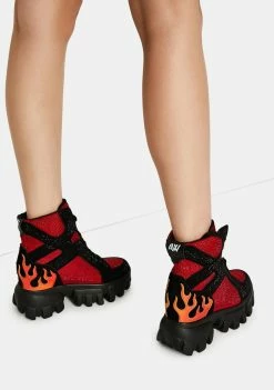 Anthony Wang Red Soursop Platform Sneakers Boots & Booties