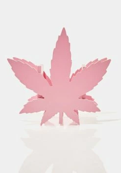 Hot Sale ๐ For Her Vanity Makeup Bags Pink Weed Leaf Brush Organizer ๐ 5 For Her Vanity Makeup Bags Pink Weed Leaf Brush Organizer