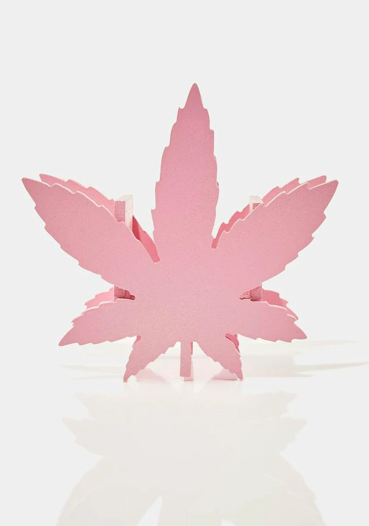 Hot Sale ๐ For Her Vanity Makeup Bags Pink Weed Leaf Brush Organizer ๐ 3 For Her Vanity Makeup Bags Pink Weed Leaf Brush Organizer