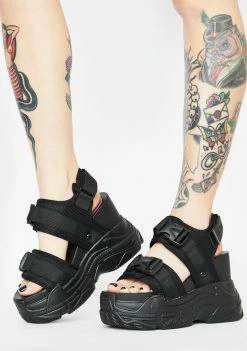 Anthony Wang Platforms Black Peach Platform Sandals