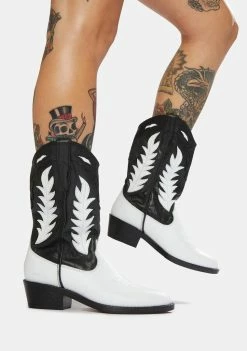 ROC Boots Australia India Two-Tone Leather Cowboy Boots Boots & Booties