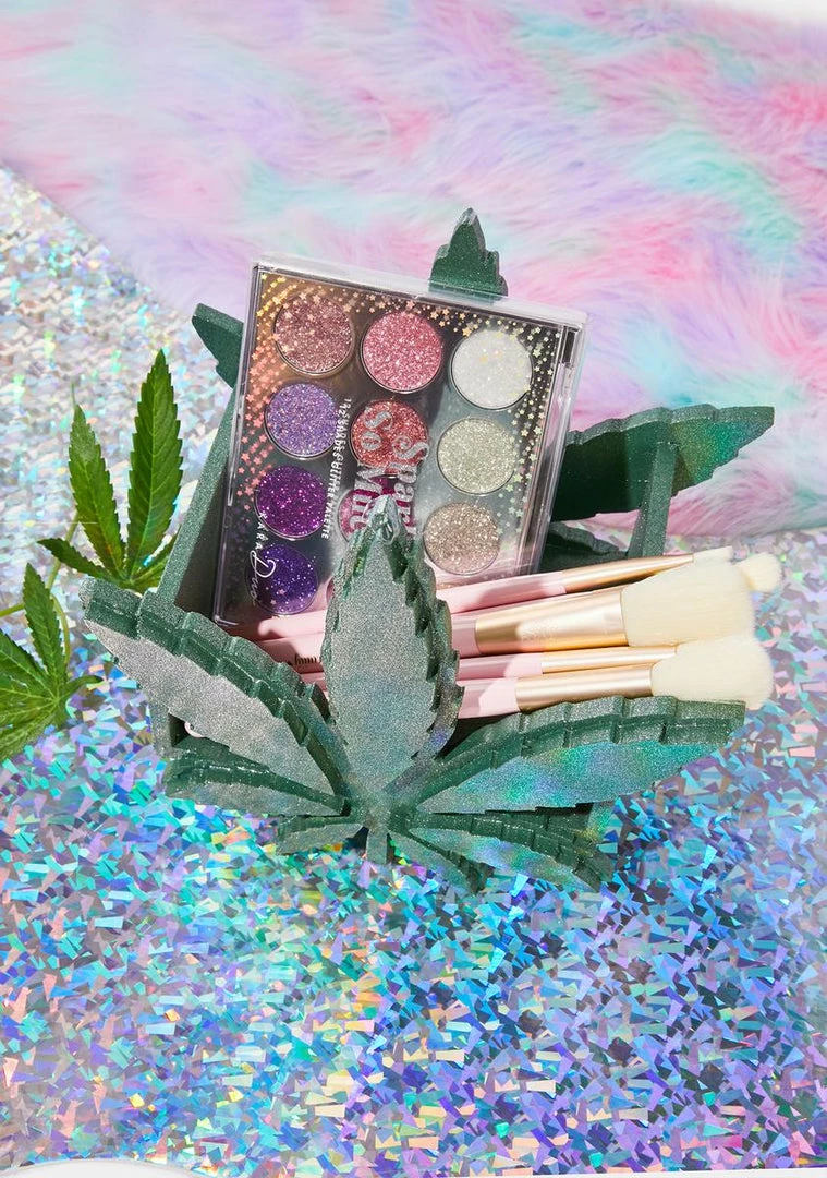 Best Pirce 🛒 For Her Vanity Weed Leaf Makeup Organizer 🎉 3 For Her Vanity Weed Leaf Makeup Organizer