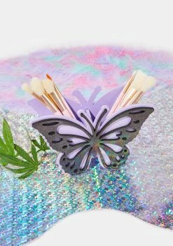 For Her Vanity Tools & Accessories Butterfly Brush Holder