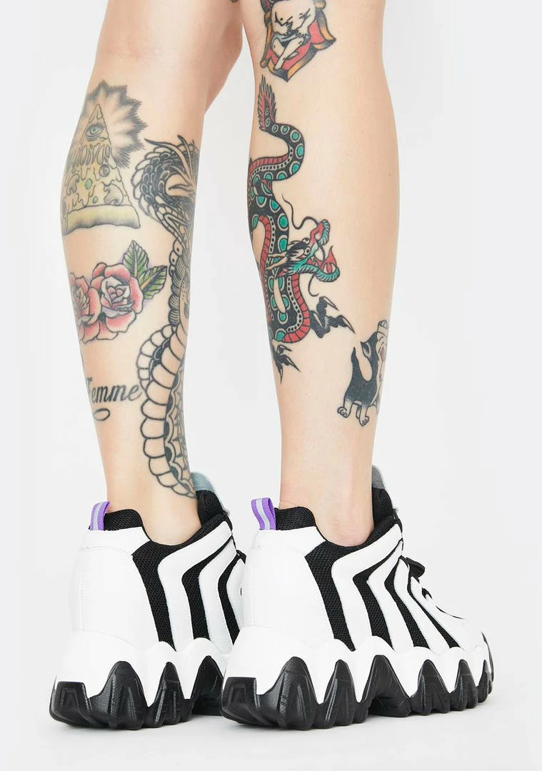 Best Sale ๐ Anthony Wang Black Chevron Blackberry Platform ๐ Sneakers ๐ 4 Anthony Wang Black Chevron Blackberry Platform Sneakers