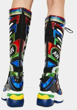 Anthony Wang Platforms Oval Wedge Sneaker Boots