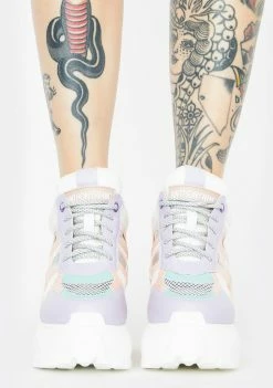 Anthony Wang Pastel Rainbow Oval Platform Sneakers Platforms