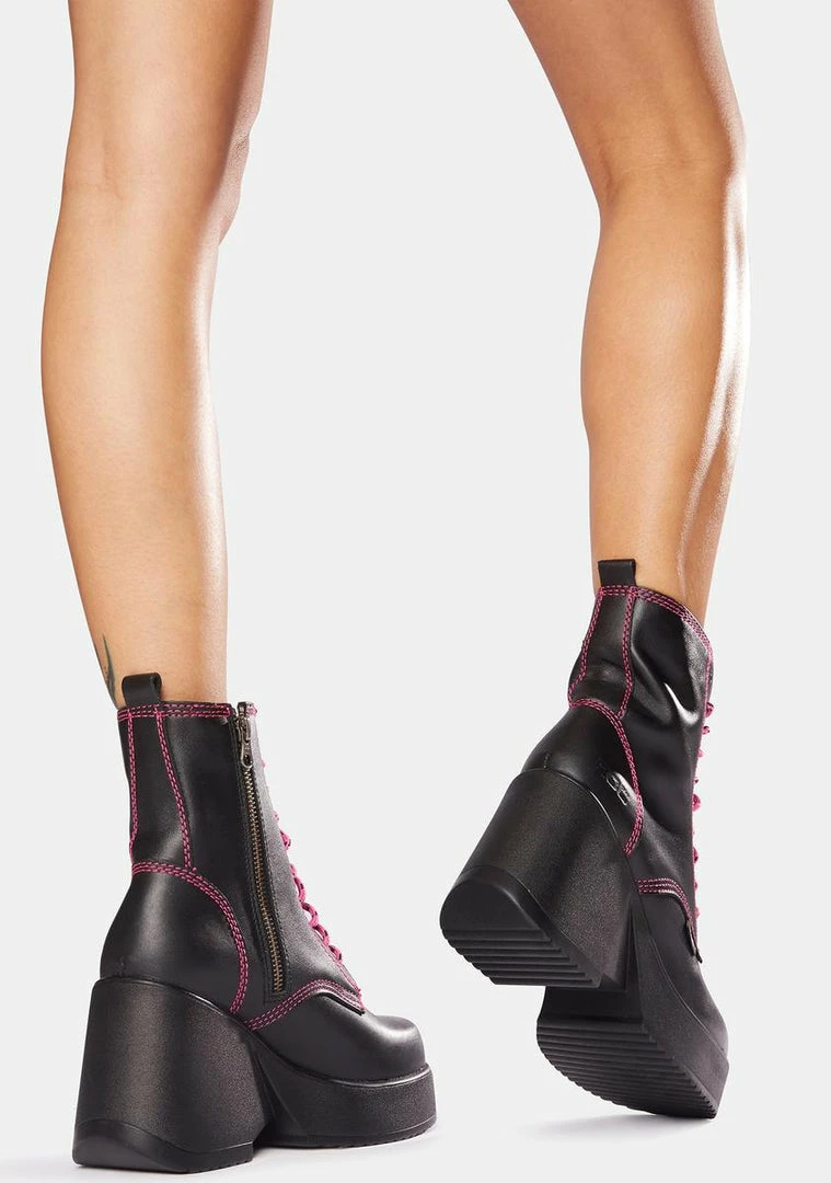Hot Sale β ROC π₯Ύ Boots Australia Peachy Pink Leather Platform π₯Ύ Boots π 4 ROC Boots Australia Peachy Pink Leather Platform Boots