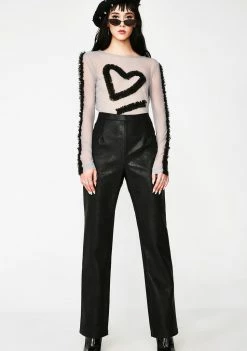 Outlet โ Somewhere Nowhere Sheer Heart Frills Top Tops ๐ 9 Somewhere Nowhere Sheer Heart Frills Top Tops