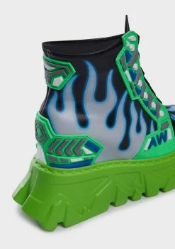 Anthony Wang Green Gooseberry-10 Platform Sneakers Platforms